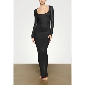 NWT. SKIMS Black Maxi Dress.